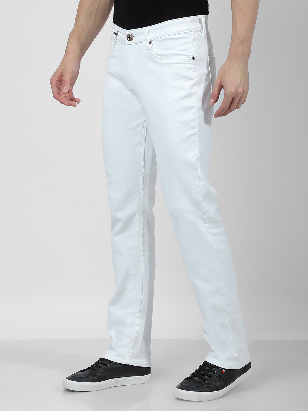 Numero Uno Men Faded White Jeans